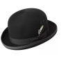 Black Felt Derby Bowler Hat - Bailey