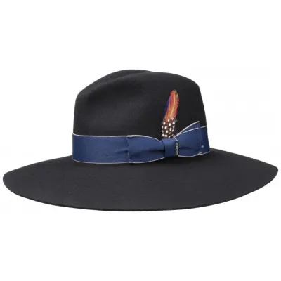 Blue felt wide brim hat - Plum Stetson Reference: 7301 | Traclet Hat Shop