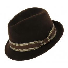 Jazzy Trilby Hat Wool Felt brown - Aussie Apparel