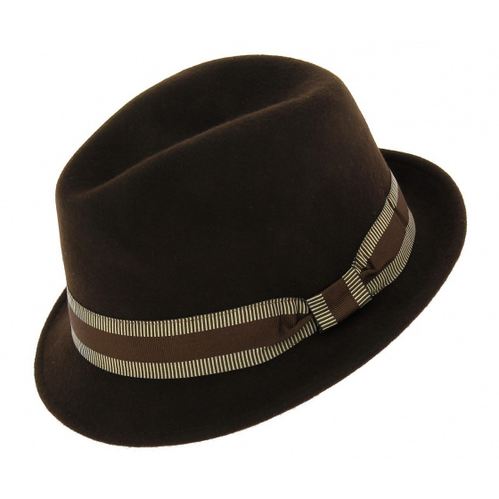 Jazzy Trilby Hat Wool Felt brown - Aussie Apparel