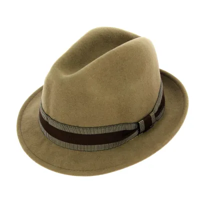 Chapeau Trilby Jazzy Feutre Laine Aussie Apparel Traclet Beige Reference : 7371 | Chapellerie Traclet