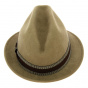 Jazzy Trilby Hat Beige Wool Felt - Aussie Apparel