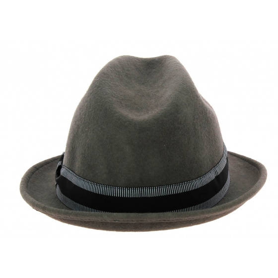 Grey wool felt Jazzy Trilby hat - Aussie Apparel Grey wool felt Jazzy Trilby hat - Aussie Apparel