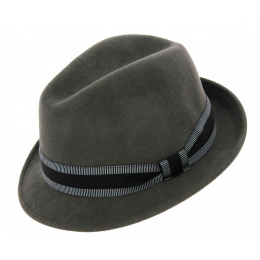 Jazzy trilby hat Grey wool felt- Aussie Apparel