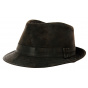 Trilby Hat Brown Leather