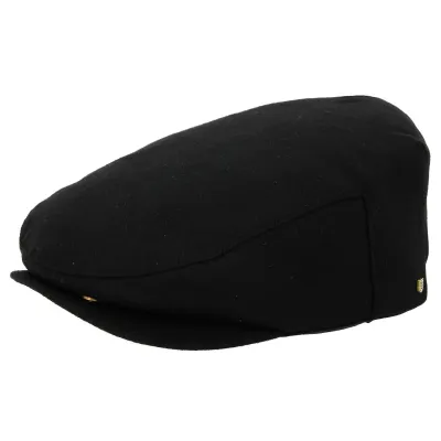 Casquette Plate Seth Noir - Brixton Reference : 7401 | Chapellerie Traclet