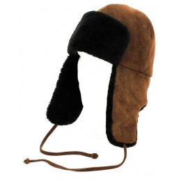 Genuine fur Moscow Ushanka - Gena brown