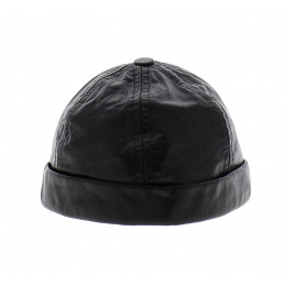 Harley black leather hat - Bullet style Seven Jocker