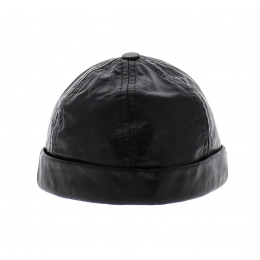 Black Harley leather beanie - Bullet style Seven Joker