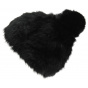 Women's Black Rabbit Beanie