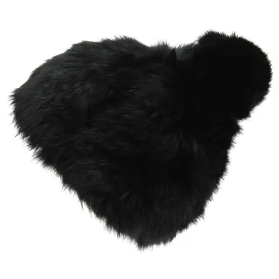 Bonnet Toque Lapin Pompon Traclet Noir Reference : 7446 | Chapellerie Traclet