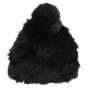 Women's Black Rabbit Beanie