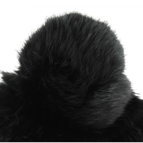 Women's Black Rabbit Beanie