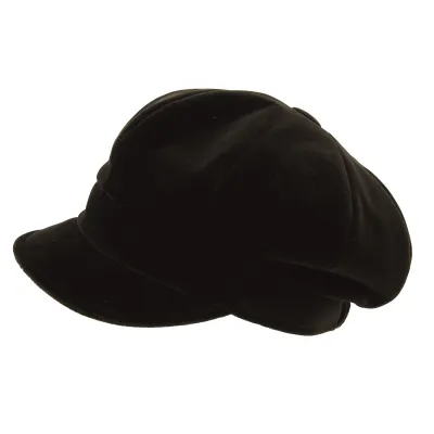 Brown Velvet Newsboy Cap - Mayser Reference: 4055 | Chapellerie Traclet