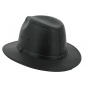 Black Smooth Leather Traveller Hat - Henschel