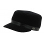 Black Wool Army Cap - Alcap