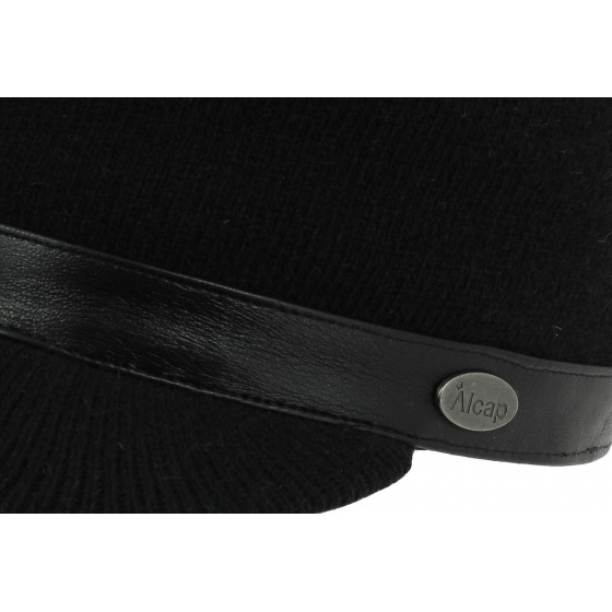 Casquette Army Laine Noir - Alcap Casquette Army Laine Noir - Alcap