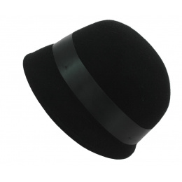 Chapeau Cloche Chloe Feutre Laine Noir - Traclet
