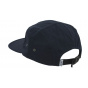 Navy 5 Panel Monk Strapback Cap - Atlantis