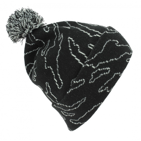 Bonnet Pompon Danamo Acrylique Noir - Official Bonnet Pompon Danamo Acrylique Noir - Official