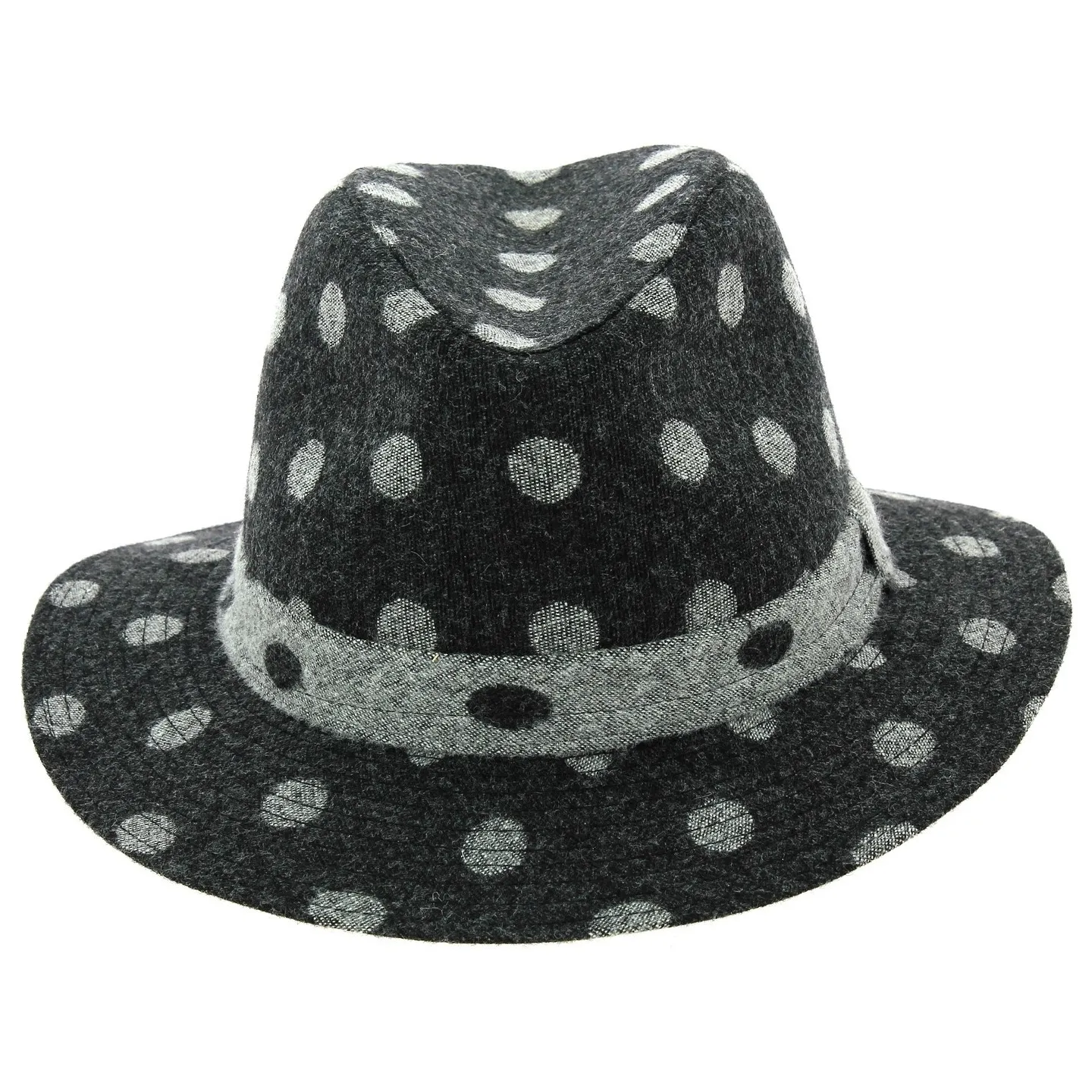 Chapeau Traveller Turrif Coiffe Texture Pois Traclet Anthracite Reference : 6765 | Chapellerie Traclet