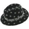 Chapeau Traveller Turrif Coiffe Texture Pois Traclet Anthracite Reference : 6765 | Chapellerie Traclet