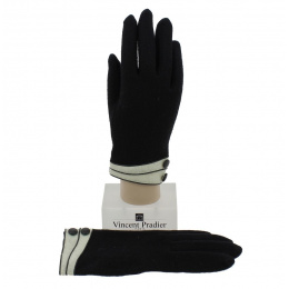 Women's Wool & Nylon Gloves Black - Vincent Pradier