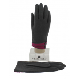 Women's Grey Wool & Nylon Gloves - Vincent Pradier