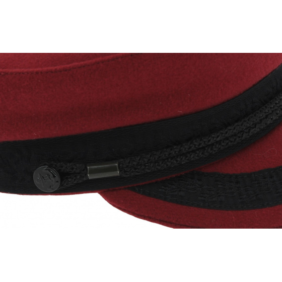 Sailor Cap Camaret Wool Red/Burgundy - Traclet Sailor Cap Camaret Wool Red/Burgundy - Traclet