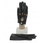 Black Lambskin Leather Driving Gloves - Glove Story