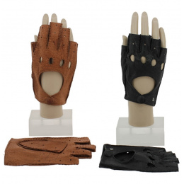 Peccary Leather Driving Mittens - Roeckl