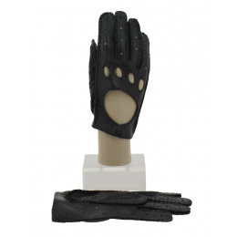 Black Peccary Leather Driving Gloves - Roeckl