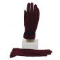 Oriane Fancy Women's Gloves in Burgundy - Traclet