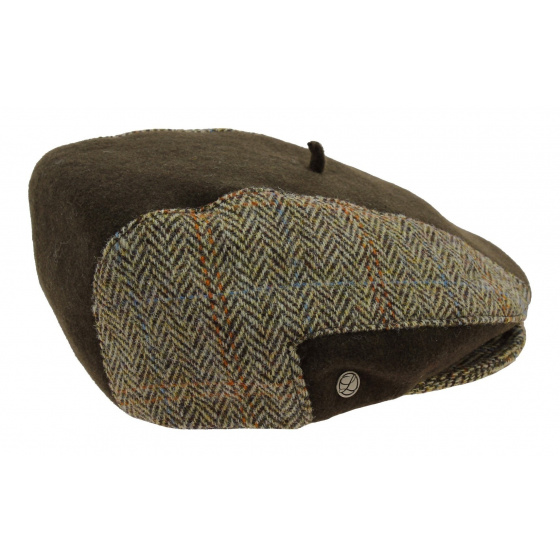 Casquette Plate Harry Tweed Marron- Héritage par Laulhère