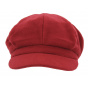 Red Fleece Newsboy Cap - Traclet