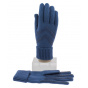 Women's Acrylic & Nylon Blue Gloves - Isotoner