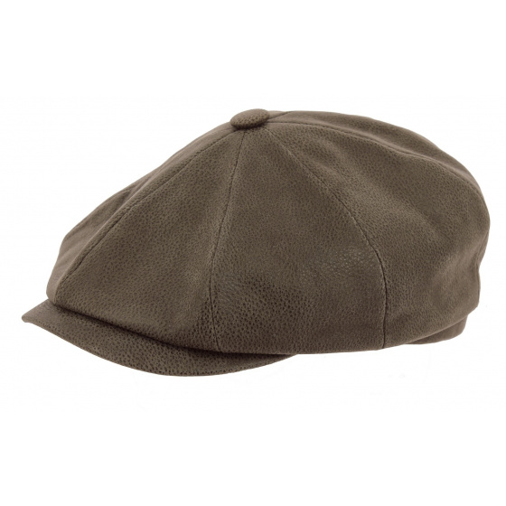 Stetson Hatteras kid leather cap beige