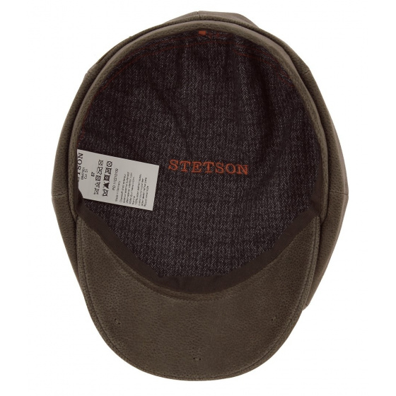 Stetson Hatteras kid leather cap beige