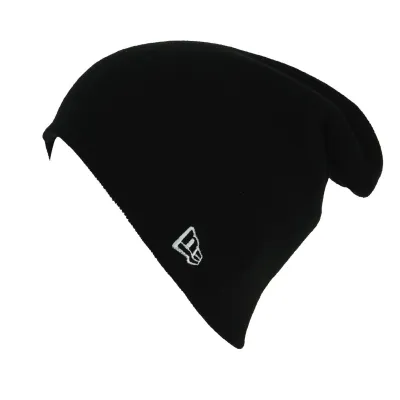 Bonnet Long Mixte Essential Knit Acrylique Noir - New Era Reference : 7321 | Chapellerie Traclet
