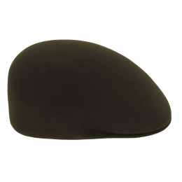 Olive Domed Felt Fur Cap - Guerra