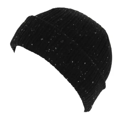 Bonnet Mixte Fisherman Cuff Acrylique Noir - New Era Reference : 7490 | Chapellerie Traclet