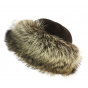 Brown Leather & Marmot Nanouk Hat - Traclet