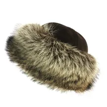 Toque Cuir & marmotte Marron - Traclet Reference : 2422 | Chapellerie Traclet