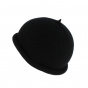 Black Wool Reefer Cuff Sailor Beanie Traclet