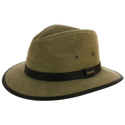 Chapeau Clarck Stetson Traveller Cotton Traclet Kaki Reference : 312 | Chapellerie Traclet