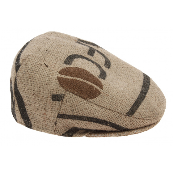Casquette Plate grappa Toile de Jute Beige - ReHats