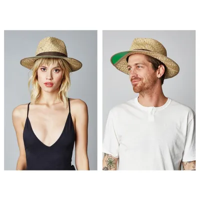 Chapeau Fedora Hunter Paille Naturel - Brixton Reference : 5131 | Chapellerie Traclet