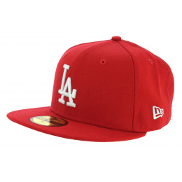Fitted Cap Basics LA Dodgers Wool Red - New Era