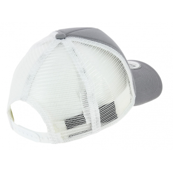 Clean Snapback Trucker Cap Gray NY Cotton - New Era