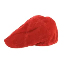Casquette Ducky Cuir Rouge- Aussie Apparel Reference : 4493 | Chapellerie Traclet